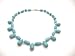 N358 Turquoise Necklace Handcrafted Turquoise Jewelry w/ Teardrop