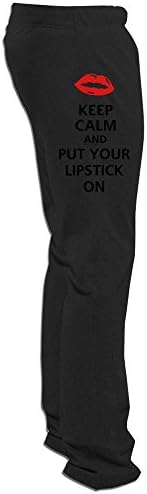 Victoyan Men's Keep Calm And Put Your Lipstick On F2 Street Wear Sweatpants XXL Black