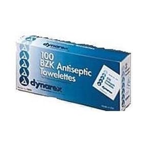 BZK Antiseptic Cleansing Towlettes, 100 packaged towlettes