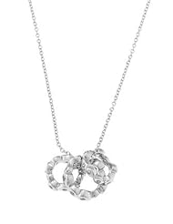 Sterling Silver Mother Daughter Infinity Circle Rings Charm Necklace