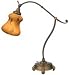 Medici Bronze Finish Table Lamp with Sand Dune Art Glass - QUZ-AR150K