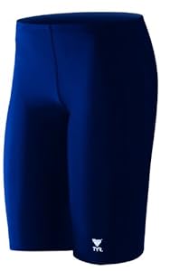 TYR Sport Boys' Solid Jammer Swim Suit,Navy,28