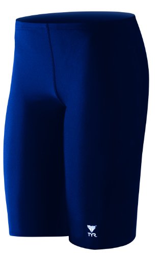TYR Sport Boys' Solid Jammer Swim Suit,Navy,22