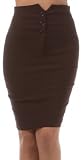 Knee Length High Waist Stretch Pencil Skirt