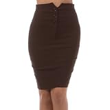 Knee Length High Waist Stretch Pencil Skirt