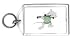 Keychain with riffle, gun, mouse, hunter