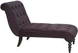 Office Star Products Avenue Six Curves Purple Fabric Tufted Chaise Lounge