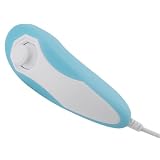 2 Tone Silicone Skin Case for Nintendo Wii Nunchuk, Blue / White