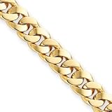 14k 10.1mm Polished Fancy Link Bracelet - 8.5 Inch
