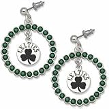 Boston Celtics Spirit Crystal Logo Wreath Earrings