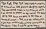 Cat Diary Doormat (Taupe background/black lettering, 18in x 27in)