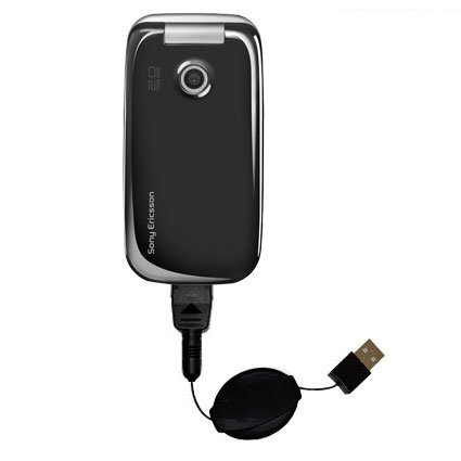 Retractable USB Cable for the Sony Ericsson z610i with Power Hot Sync and Charge capabilities - Gomadic Brand w/ TipExchange Technology