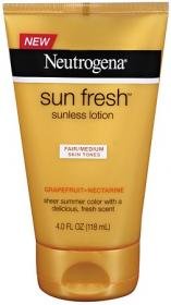 Neutrogena Sun Fresh Sunless Lotion for Fair/Medium - 4.0 oz.