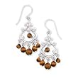 .925 Silver & Tiger's Eye Chandelier Earrings