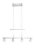 Halogen Pendelleuchte, 4-flammig, matt/chrom – Fischer 14864