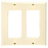 Cooper Wiring 2152V Double Decorator Wall Plate, Ivory (10 Pack)