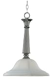 Kenroy Home 90545PNL Georgetown One-Light Pendant, Polished Nickel with Frosted White Glass Globe