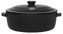 Ovaler Schmortopf / Bräter Ø 31 cm 6 l schwarz