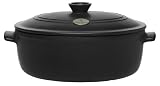 Emile Henry Flame Top 6.3-Quart Oval Oven, Black