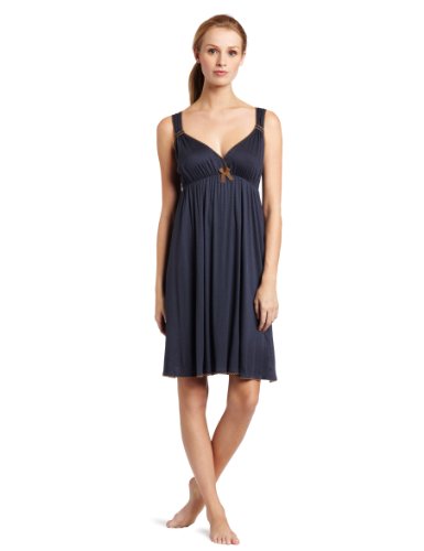 Hanro Women's Lulu Chemise Night Gown, Blue Nights, Medium