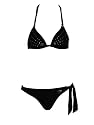Guess Black or Red Triangle Retro Bikini w/Rhinestones