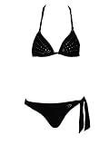 Guess Black or Red Triangle Retro Bikini w/Rhinestones