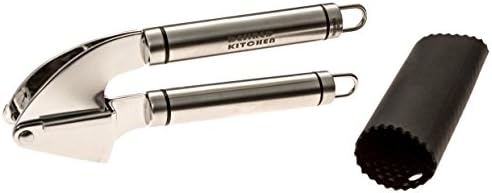 Desired Kitchen Garlic Press (Stainless Steel) mincer/crusher/masher with free Silicon tube roller included