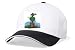 Embroidered White Cap - topiary