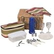 Maxam 18pc Picnic Basket Set