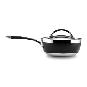 Click here to buy Anolon Ultra Clad 3-Quart Covered Saucier by Anolon.