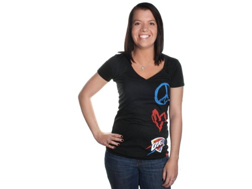 Sportiqe Oklahoma City Thunder Abyss Love Black XL Womens T-Shirt