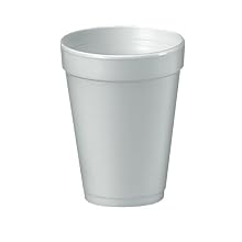 Dart 16J16 16 oz Capacity, 3.7" Top and 2.4" Bottom Diameter, 5.4" Height, Big Drink Foam Cup (40 Packs of 25)