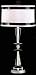Schonbek 10449 Jet Black Jasmine Contemporary / Modern Single Light Up Lighting Table Lamp from the