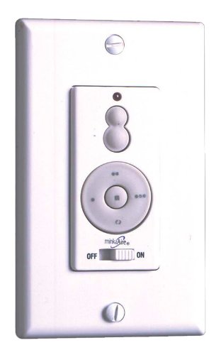Minka-Aire WC213, Wall 3-Speed Fan & Up/Down Light Dimmer, White & Ivory
