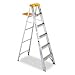 LOUISVILLE Type II Aluminum Ladders with Pail Shelf