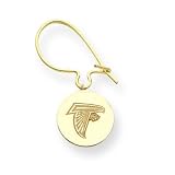 14K Atlanta Falcons Round Kidney Wire Earrings