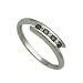 9ct White Gold Ladies Cross-Over Dress Ring Set with 10pts of White and Black Diamonds Size - O