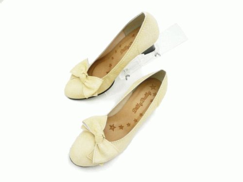 DillyDally やわらか リボン ウェッジパンプス[CODE:0112776]