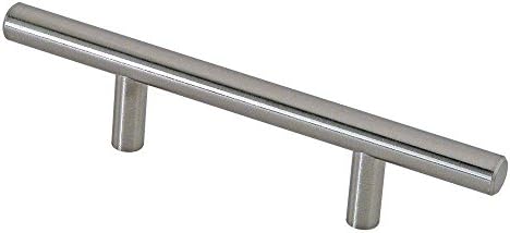 Cabinet Hardware Pulls-6 5/32 In Contemporary Metal Handle Pull-Center To Center 3 inch- 10 Pack (10/pack)