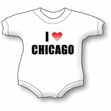 I Love Chicago Baby Ultrasoft Onesie