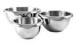 CIA Masters Collection 18/10 Stainless Steel 3 Piece Mixing Bowl Set