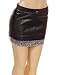 Juniors / Missy Poly Vinyl Button Front Mini Skirt (Available in Black or Ivory)