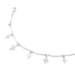 Glamorousky Elegante Kreuz Fu�kette m...