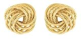 14K Gold-Clad Sterling Silver Knot Earrings - PAIR 16.50 X 17.00 MM