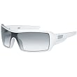 Fox Racing The Duncan Adult Racewear Sunglasses w/ Free B&F Heart Sticker Bundle - White/Black Gradient