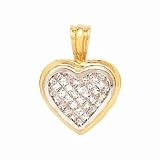 14k Two-Tone Gold & Diamond Heart Pendant (1.00ctw)