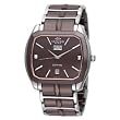 Oniss #ON605-M4 Men's Sappir Burgandy Ceramic Watch with Stainless Steel Silver Trim