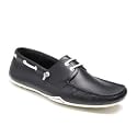Base- Navy 'Anchor' waxy boat shoes