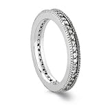 18k White Gold Eternity Diamond Wedding Band.