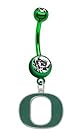 Oregon Ducks PREMIUM Green Titanium Anodized Sexy Belly Button Navel Ring